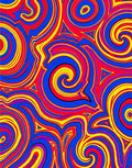 Vibrant Swirls Bold Design Rug