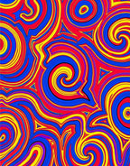 Vibrant Swirls Bold Design Rug