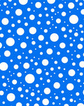 Random White Circles Blue Pattern Rug