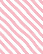 Pink and White Wavy Stripes Rug