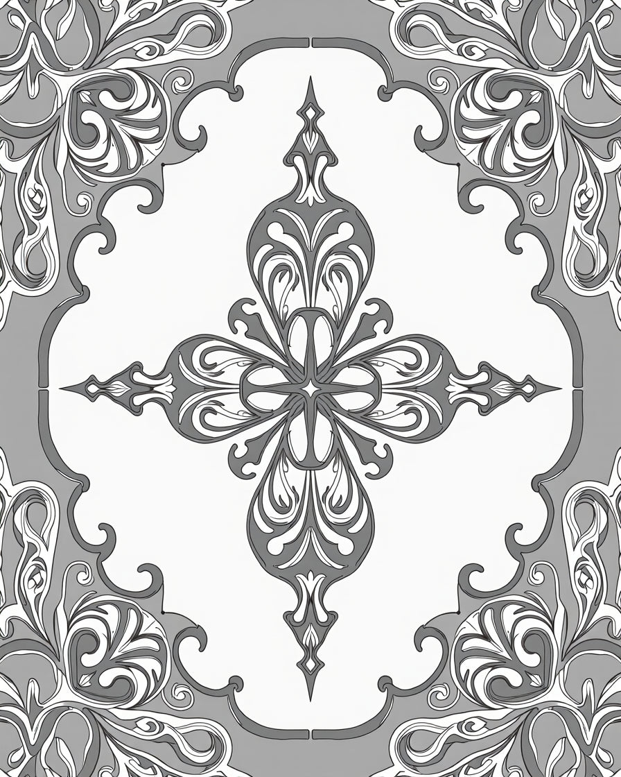 Intricate Floral Inspired Ornate Pattern Rug