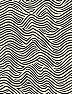 Modern Black And White Wave Pattern Rug