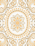 Golden Mandala Arabesque Pattern Rug