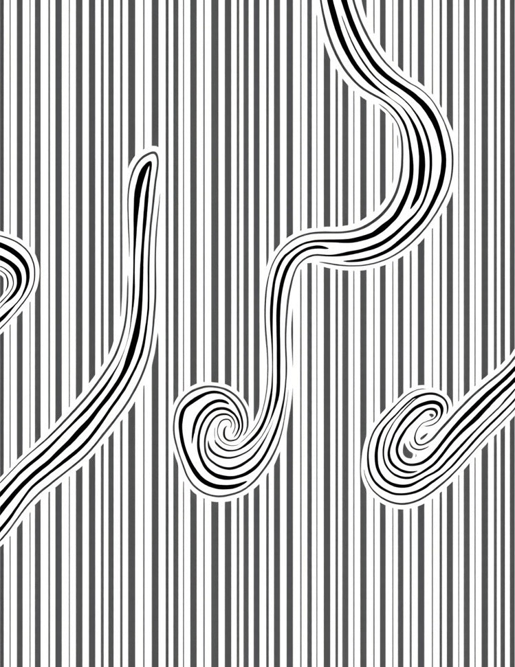 Striped Wave Pattern Design Rug