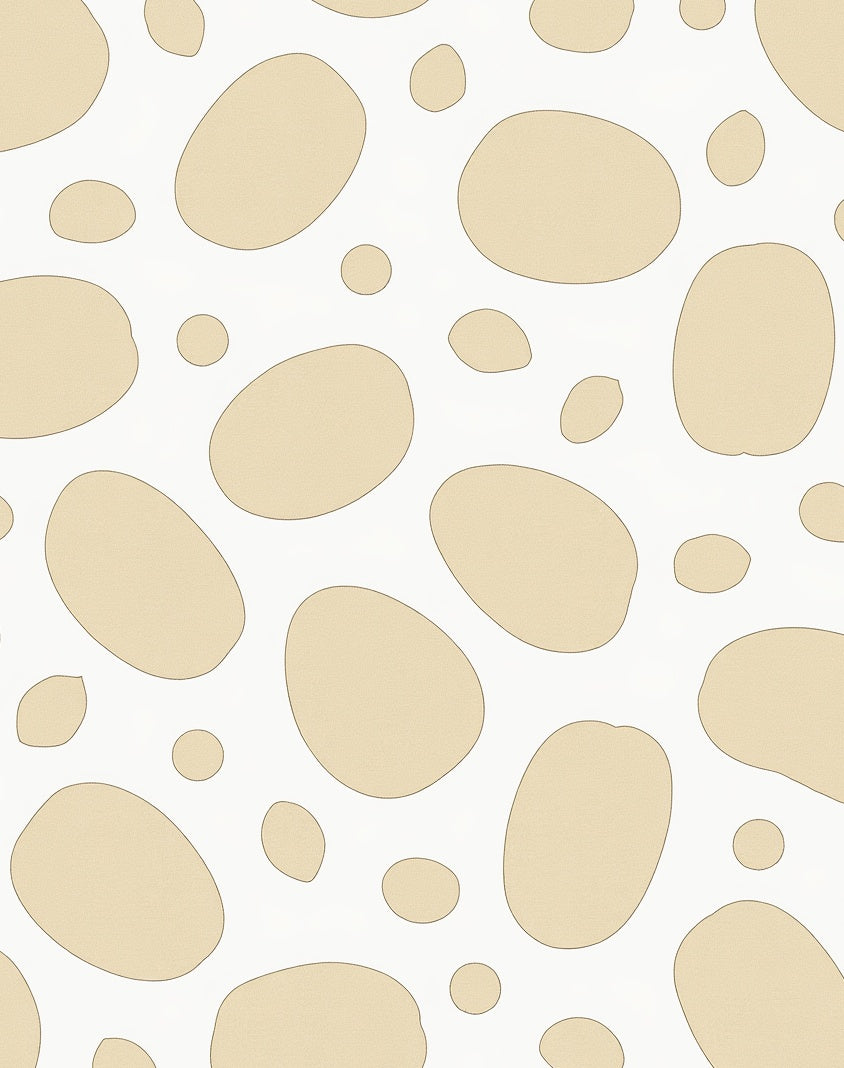 Abstract Beige Organic Blotches Rug