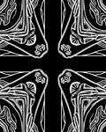 Art Nouveau Floral Outline Design Rug