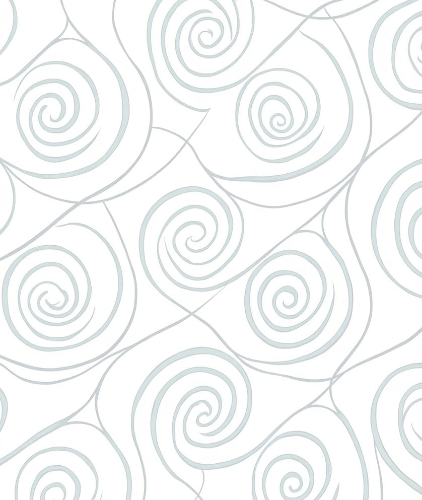 Soft Blue Swirl Pattern Rug