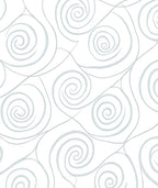 Soft Blue Swirl Pattern Rug