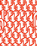Ornamental Red And White Pattern Rug