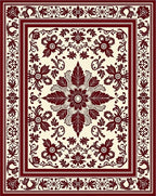 Intricate Floral Burgundy Pattern Rug