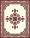 Ornate Central Floral Border Design Rug