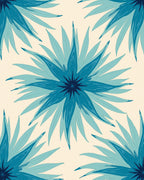 Petal Blue Floral Pattern Rug