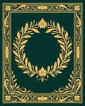 Classic Floral Wreath Border Design Rug