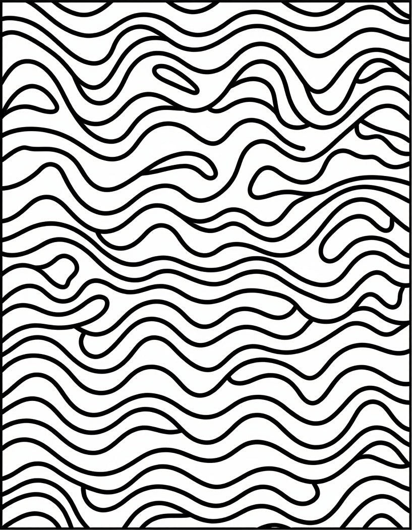 Bold Swirl Lines Abstract Pattern Rug