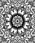 Geometric Floral Mandala Graphic Design Rug