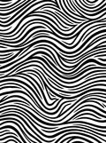 Bold Black White Wavy Stripes Rug