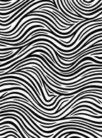 Bold Black White Wavy Stripes Rug
