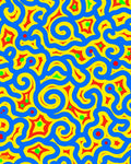 Bold Wavy Shape Pattern Design Rug