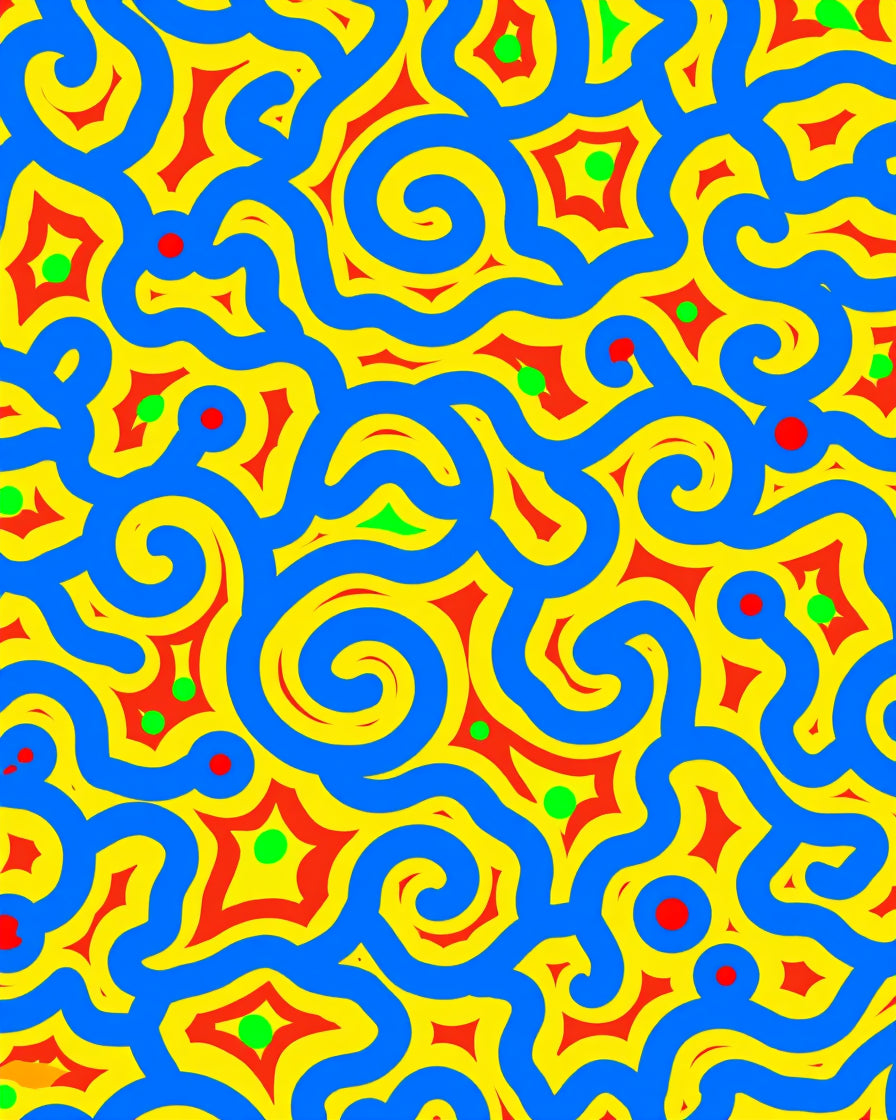 Bold Wavy Shape Pattern Design Rug