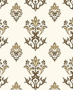 Classic Damask Floral Inspired Design Rug