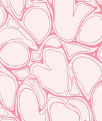 Pink Organic Flowing Lines Pattern Rug