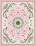 Art Nouveau Floral Cream Pink Rug