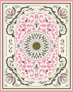 Art Nouveau Floral Cream Pink Rug