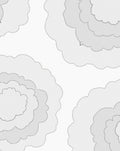 Light Gray Cloud Petal Bloom Rug
