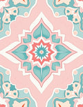 Pastel Floral Medallion Pattern Rug