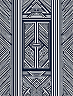 Bold Abstract Geometric Stripe Rug
