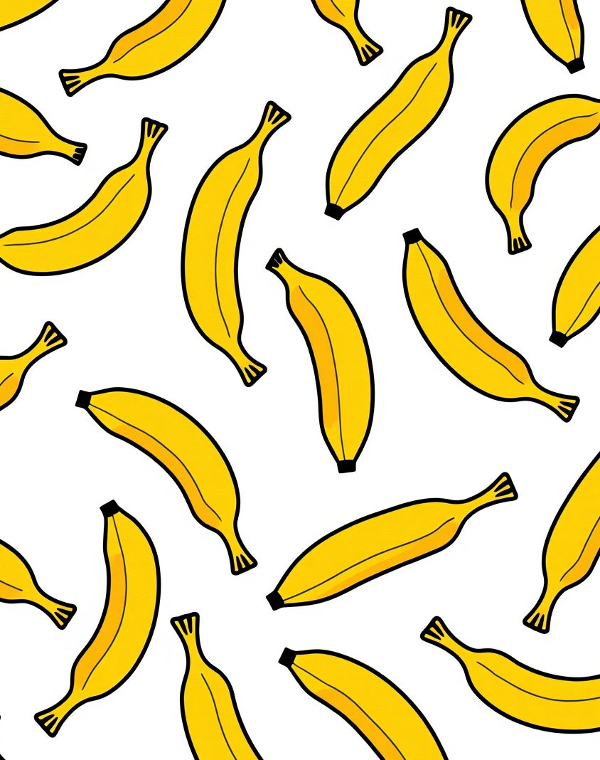 Yellow Fruit Pop Art Banana Print Rug