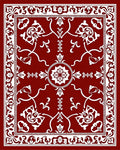 Classic Floral Vine Border Design Rug