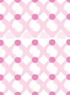 Pink Dot Diamond Pattern Rug