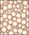 Geometric Honeycomb Pattern Design Rug