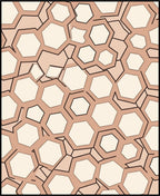 Geometric Honeycomb Pattern Design Rug