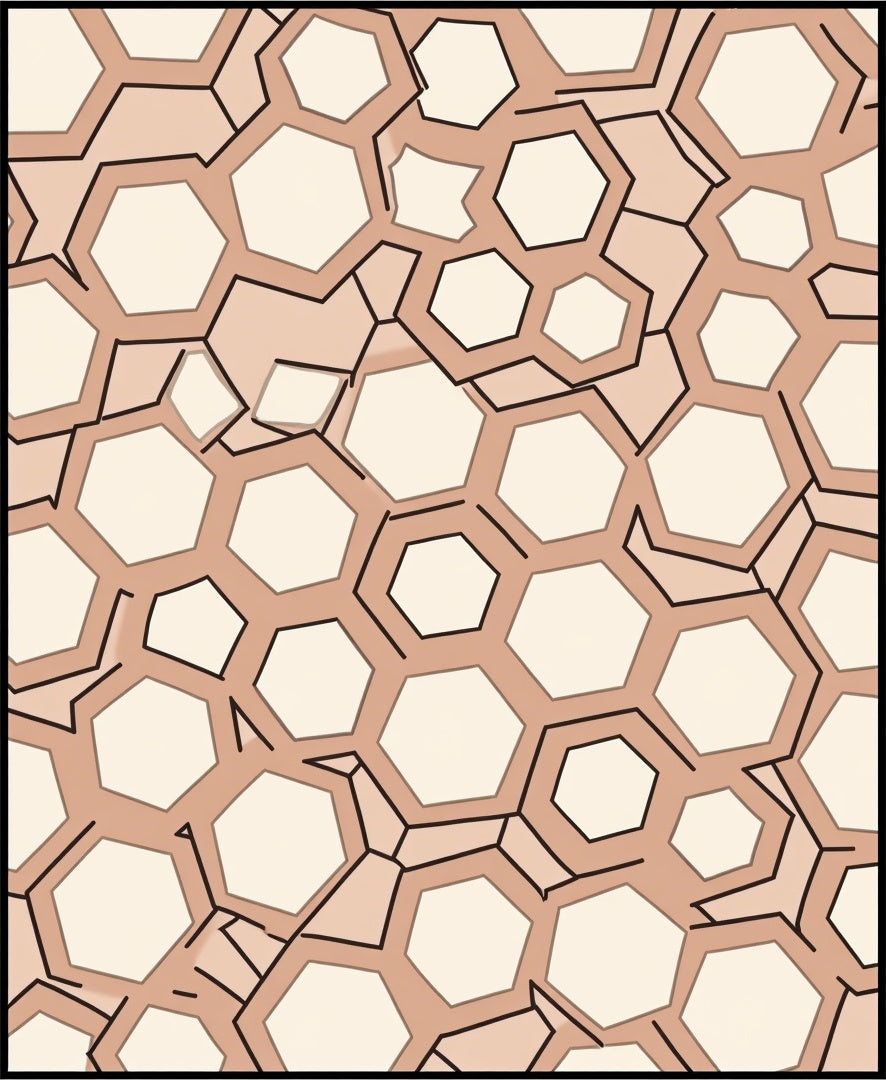Geometric Honeycomb Pattern Design Rug