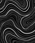 Chic Black And White Swirl Pattern Rug