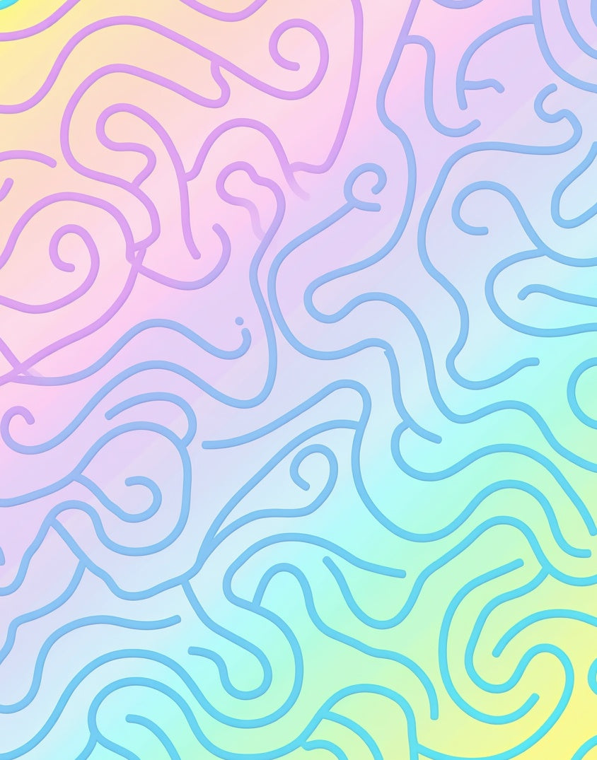 Pastel Swirl Abstract Pattern Rug