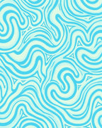 Blue Swirl Abstract Pattern Rug