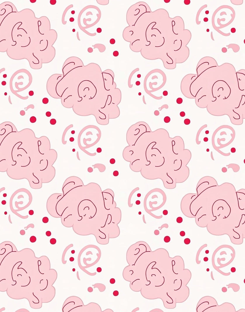 Pink Cotton Candy Dreams Pattern Rug