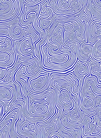 Abstract Blue Swirl Contour Pattern Rug