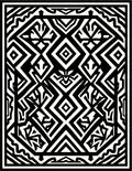 Bold Geometric Aztec Inspired Design Rug