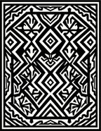 Bold Geometric Aztec Inspired Design Rug
