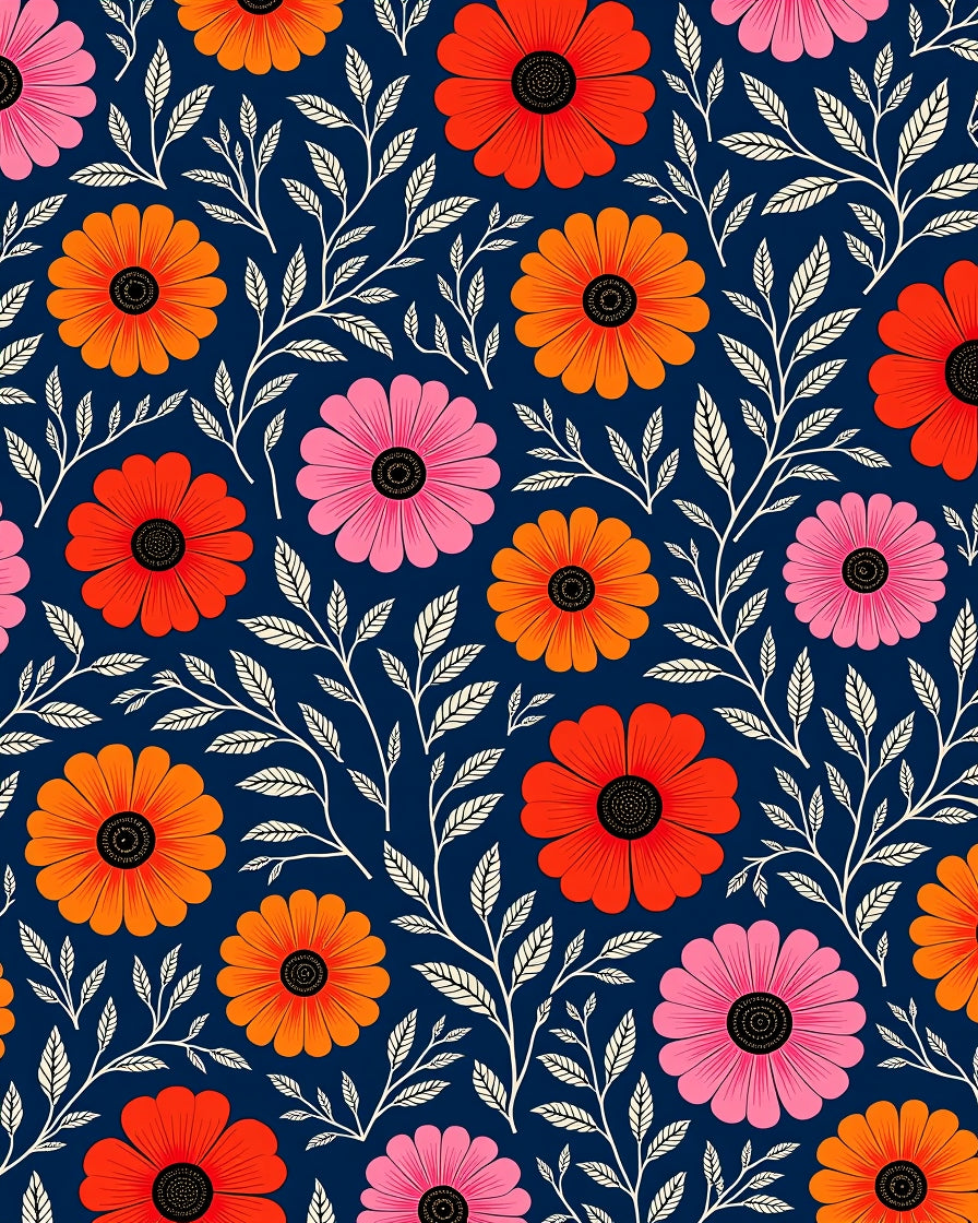 Vibrant Floral Branches Classic Rug