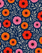 Vibrant Floral Branches Classic Rug