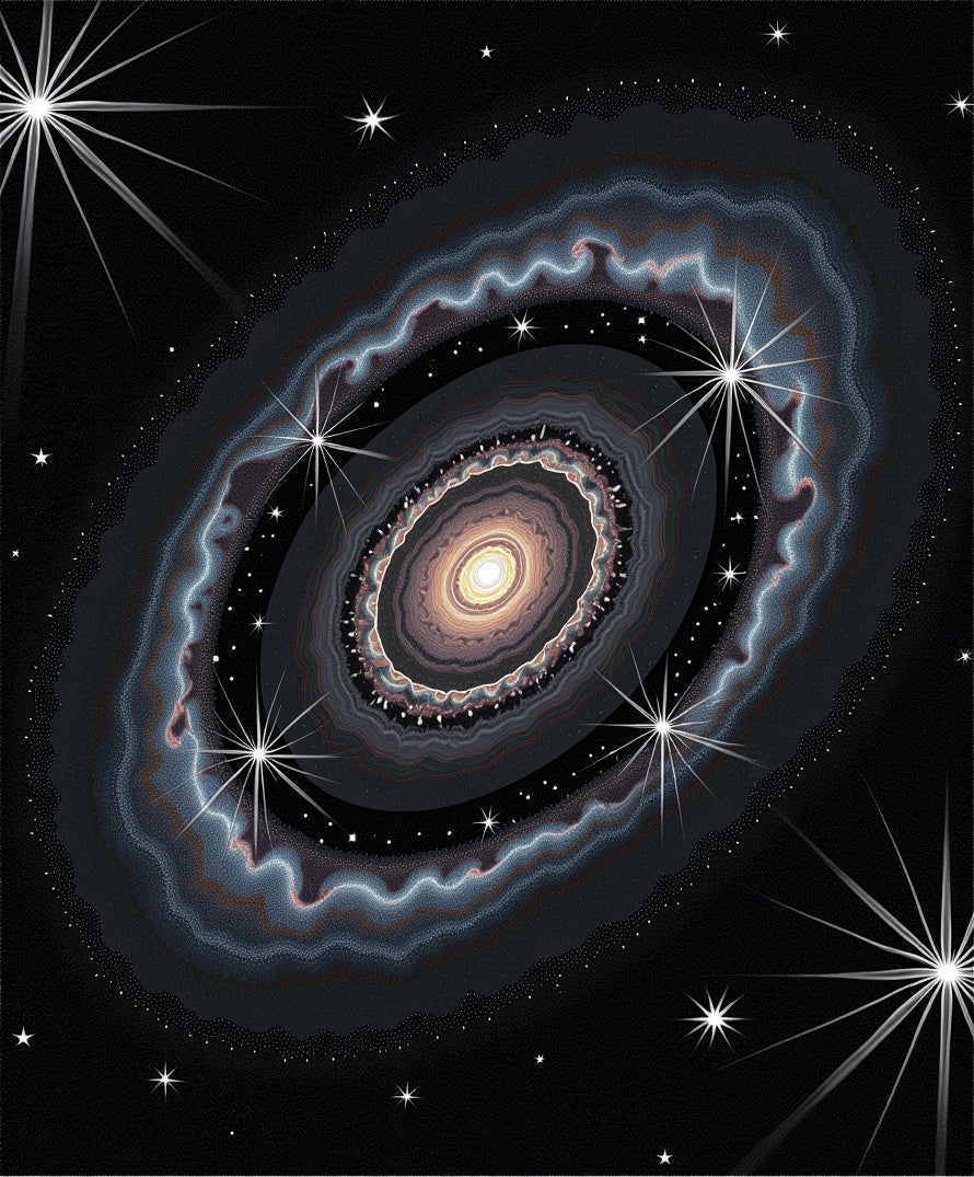 Cosmic Galaxy Starburst Pattern Rug