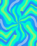 Flowing Waves Groovy Pattern Rug