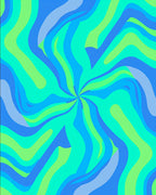 Flowing Waves Groovy Pattern Rug