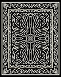Intricate Floral Scrollwork Symmetry Rug