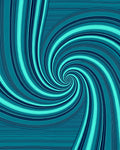 Abstract Swirl Teal Stripes Rug